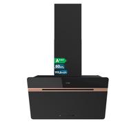 Cecotec Hotte aspirante décorative Bolero Flux DT 607500 Matt Black A+++ Verre mat et brillant avec détails en cuivre, aspiration 717,2 m³/h, fonction booster, filtres en aluminium, classe A+++