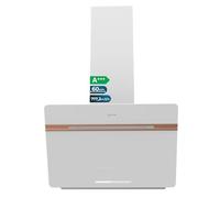 Cecotec Hotte aspirante décorative Bolero Flux DT 607500 Matt White A+++ Verre mat et brillant avec détails en cuivre, aspiration 717,2 m³/h, fonction booster, filtres en aluminium, classe A+++