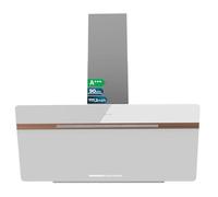 Cecotec Hotte aspirante décorative Bolero Flux DT 907500 Matt White A+++ Verre mat et brillant avec détails en cuivre, aspiration 717,2 m³/h, fonction booster, filtres en aluminium, classe A+++
