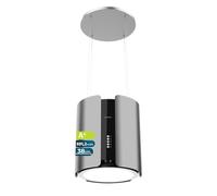 Cecotec Boléro Flux CRE 38500 Hotte aspirante ronde 38 cm Inox A+ Aspiration 591,2 m³/h Contrôle des boutons électroniques Filtre à charbon Classe A+ Moteur DC