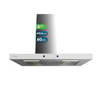 Cecotec Hotte Aspirante en Forme de T Bolero Flux TT 604400 Inox A++, 60 cm, 413,3 m³/h, Classe A++, Contrôle Tactile Invisible, Commande par Mouvement de la Main, Fonction Booster, Filtres Lavables