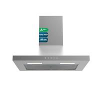 Cecotec Hotte aspirante pyramidale Bolero Flux PT 604000 Inox A+++ Aspiration 427,6 m3/h, 3 vitesses, SS Touch Control, finition inoxydable, faible consommation, moteur DC, lumière LED, filtres inclus