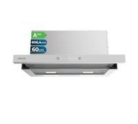 Cecotec Hotte Aspirante Télescopique Bolero Flux TLT 605501 Glass White A++, 60 cm, 606,4 m³/h, Classe A++, Contrôle Tactile Invisible, Commande par Mouvement, Fonction Booster, Filtres Lavables