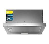 Cecotec Hotte aspirante télescopique de 60 cm Bolero Flux TLM 603500 Inox A. Moteur 70 W, Puissance d'aspiration 350 m3/h, Commande mécanique, 2 niveaux, Lumière et Filtre à charbon, Finition inox.