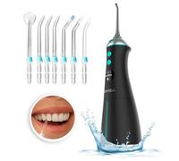 Cecotec Hydropulseur buccal portable Bamba ToothCare 1100 Jet Liberty 6 modes d'utilisation et 6 buses Écran LED