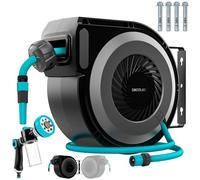 Cecotec HydroShell 100 Pro Enrouleur automatique avec SlowReturn et Smooth Technology, portable avec rotation à 180°, pistolet pulvérisateur 8 fonctions avec réservoir pour savon