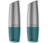 Cecotec InstantMill Gravity Duo Moulin à café électrique en acier inoxydable avec fonction gravity, Meuleuse en céramique, broyage réglable, fenêtres en acrylique, lumière LED, 2 unités