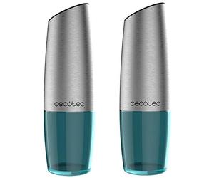 Cecotec InstantMill Gravity Duo Moulin à café électrique en acier inoxydable avec fonction gravity, Meuleuse en céramique, broyage réglable, fenêtres en acrylique, lumière LED, 2 unités