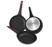 Cecotec Jeu de Poêles de 20, 24 et 28 cm Antiadhésives, Collection Gourmet+