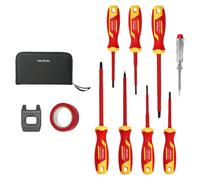 Cecotec Jeu de Tournevis Isolés 7 Pièces HardGyro 11 SafeVolt Magnetic. Isolés VDE jusqu'à 1000 V, VDE et GS, Acier CR-V, Embouts Magnétiques, Comprend Magnétiseur, Détecteur de Phase et Ruban Isolant