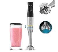 Cecotec Katana TotalDestroy 1200XL BL Hand Blender, 1200 W, 21 vitesses et Turbo, 4 lames en titane noir, capot anti-éclaboussures, pied extra-long, gobelet de 800 ml.