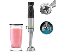 Cecotec Katana TotalDestroy 1200XL ST Mixeur plongeant, 1200 W, 21 vitesses et Turbo, 4 lames en titane noir, capot anti-éclaboussures, pied extra long, gobelet de 800 ml.