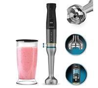 Cecotec Katana TotalDestroy 1500XL DoubleKatana Dk Mixeur plongeant, 1500 W, 21 vitesses et Turbo, système à double lame, 4 lames en titane noir, capot anti-éclaboussures, gobelet de 800 ml.