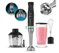 Cecotec Katana TotalDestroy 1500XL DoubleKatanas Creme Hand Blender, 1500 W. Lames doubles, 21 vitesses et Turbo, 4 lames en titane noir, pied extra long, kit d'accessoires.