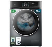 Cecotec Lavadora 9 Kg Carga Frontal Bolero Dresscode 9500 Inverter Steel A. 1900 W, 1400 rpm, Motor Inverter Plus, Bajo Consumo, 16 Programas, SteamMax, Delay Start, Acero