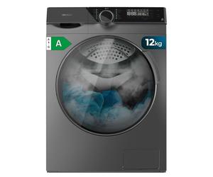 Cecotec Lave-linge 12 kg Chargement Frontal Bolero DressCode 121000 Steel. 1400 tr/min max réglables, 2000 W, certification WoolMark, moteur Inverter Plus, 14 programmes, Spa Care, départ différé.