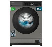 Cecotec Lave-linge 8Kg Chargement Frontal Intégrable Bolero DressCode 850 Bi Inverter Steel A. Finition Acier Inox 1400 Tr/min,15 Programmes,Classe A, Moteur Inverter Plus, SteamMax, Stain Match Plus