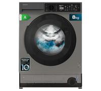 Cecotec Lave-linge 8Kg Chargement Frontal Intégrable Bolero DressCode 850 Bi Inverter Steel A. Finition Acier Inox 1400 Tr/min,15 Programmes,Classe A, Moteur Inverter Plus, SteamMax, Stain Match Plus