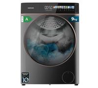 Cecotec Lave-linge 9Kg Chargement Frontal Autodose Bolero DressCode 9900 Autodose Inverter FullColor Steel A. Finition Acier 1400 Tr/min, Écran 10,3", Inverter, SteamMax, Classe A