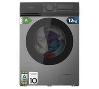 Cecotec Lave-linge à Chargement Frontal 12Kg Bolero DressCode 12450 Inverter Steel, 1400 tr/min, 16 programmes 20%, Moteur Inverter Plus, Pearl Drum, Fonction Silence, KidLock, Acier