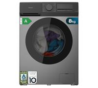 Cecotec Lave-linge à Chargement Frontal 8Kg Bolero DressCode 8450 Inverter Steel, 1400 tr/min, 16 programmes, Classe A-20%, Moteur Inverter Plus, Pearl Drum, Fonction Silence, Stop&Go, KidLock, Acier