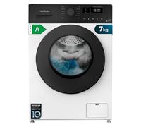 Cecotec Lave linge Frontal Bolero DressCode 7150 Inverter A, Machine à laver 7 kg, 1400 tr,min, 12 programmes, classe A, Inverter Plus, Steam Max, Drum Clean, départ différé, sécurité enfant