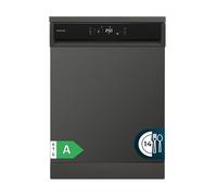 Cecotec Lave-vaisselle 60 cm Bolero 6800 Dark A, 14 Couverts, Basse Consommation, Moteur Inverter Plus Duo, 8 Programmes, Lavage Automatique, Nettoyage à Vapeur, Nettoyage Intérieur et Demi-Charge