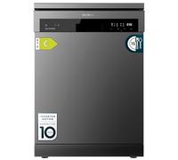 Cecotec Lave-vaisselle 60 cm Indépendant Bolero Aguazero 6500 Dark C. 15 Couverts, 3e Plateau, 6 Programmes avec Dual Zone Wash, Dry+, Ouverture Auto, Demi-charge, Départ Différé, Moteur Inverter Plus