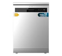Cecotec Lave-vaisselle Compact 60 cm Bolero Aguazero 6110 Inox, 1850W, 13 Couverts et 6 Programmes, Fonction Demi-Charge, Programme 3 en 1, Départ Différé, Dry+, FullTouch et ChildLock, Inox