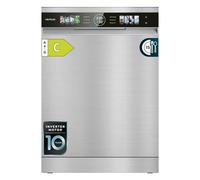 Cecotec Lave-vaisselle Compact de 60 cm Bolero Aguazero 6620 Inox C, 1850W, 15 Couverts, 8 Programmes, Moteur Inverter, Écran FullColor XXL, Smart Wash, Turbo Dry+, AutoClean, Demi-charge, Delay Start