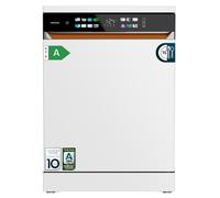 Cecotec Bolero 6900 Lave-vaisselle autonome 60 cm, 15 couverts, 8 programmes, classe A, moteur Inverter Plus, écran FullColor XXL, Auto Open et Turbo Dry+, Dual Zone Wash, Blanc