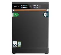 Cecotec Lave-vaisselle Indépendant de 60 cm Bolero Aguazero 6900 Dark. 15 Couverts, 8 Programmes, Classe A, Moteur Inverter Plus, Écran FullColor XXL, Auto Open et Turbo Dry+, Dual Zone Wash, Dark