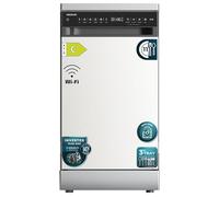 Cecotec Lave-vaisselle Pose Libre 45 cm Bolero Aguazero 4560 Inox Connected. 11 Couverts, 9 Programmes Moteur Inverter Plus Duo, Panneau Touch, WiFi, O2Dry, Super Dry, Save+, AutoClean