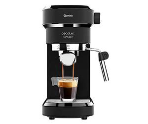 Cecotec Machine à café Express Cafelizzia 790 Steel Pro. Acier Inox, Système Thermoblock, 20Bars, Mode Auto pour 1 et 2 Café(s), Buse vapeur Orientable, Conduit d’eau pour Infusions, Manomètre, 1350W. (Noir, Sans manomètre)