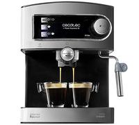 Cecotec Machine à café Express Power Espresso 20 Barista Pro. 2 Thermoblocks, 20Bars, Manomètre, Mode Auto pour 1 et 2 Café(s), Buse vapeur Orientable, Conduit pour Infusions, 2900W. (Basic)