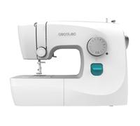 Cecotec Machine à coudre BelleCouture 1500. Machine à coudre avec 15 points intégrés, bras libre, boutonnière réglable, éclairage LED et accessoires inclus, idéale pour débutants et projets créatifs.