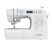 Cecotec Machine à coudre électronique BelleCouture 21500. Machine à coudre avec 215 points, écran LCD, bras libre, enfilage et bobinage automatiques, idéale pour projets créatifs et avancés.