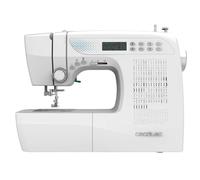 Cecotec Machine à coudre électronique BelleCouture 21500. Machine à coudre avec 215 points, écran LCD, bras libre, enfilage et bobinage automatiques, idéale pour projets créatifs et avancés.