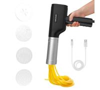 Cecotec Machine à Pâtes et Churros sans Fil Fun EasyPasta. 40 W, Capacité 200 g, 3 Disques Inclus, Prépare des Nouilles ou Noodles, Spaghettis et Tagliatelles, 50 Utilisations par Charge de Batterie
