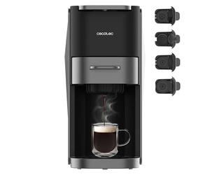 Cecotec machines à café à capsules FreeStyle Compact White. Cafetière espresso très compacte 4 en 1. Adaptée pour café moulu, Dolce Gusto, Nespresso, ESE pod et Senseo.