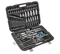 Cecotec Mallette porte-outils ToolBox KRK 6200 – 216 pièces, 3 cliquets 72 dents, douilles CR-V