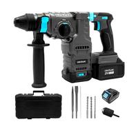 Cecotec Marteau Perforateur SDS Plus Colossus 8000 ShockAbsorber Killer. 3J d'Impact, Batterie NEX21, Moteur Brushless, Absorbeur de Chocs, Vitesse Réglable, Adaptateur Forets, Mallette et Accesoires