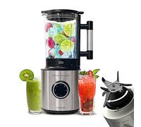 Cecotec Mélangeur en verre Grand Katana 2700MAX Total Destroy B. Puissance nominale 1800 W Max 2700 W, technologie à contre-rotation, lame à revêtement en titane noir à 8 lames, carafe de 1,8 L