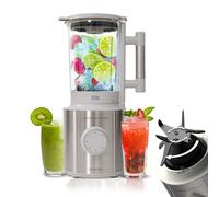 Cecotec Mélangeur en verre Grand Katana 2700MAX Total Destroy W. Puissance nominale 1800W Max 2700W, Technologie contre-rotation, lame revêtement en titane noir à 8 lames, carafe 1,8L