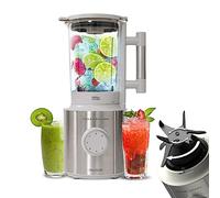 Cecotec Mélangeur en verre Grand Katana 2700MAX Total Destroy W. Puissance nominale 1800W Max 2700W, Technologie contre-rotation, lame revêtement en titane noir à 8 lames, carafe 1,8L