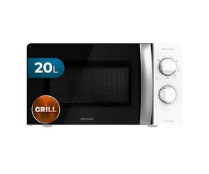 Cecotec Micro-onde avec Grill Proclean 2110, Capacité de 20 litres et puissance de 700 W, Mode Décongélation, 6 niveaux de puissance, Minuterie