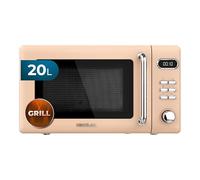 Cecotec Micro-ondes Proclean 5110 – 20 L, 700 W, grill, 8 programmes – Rétro beige