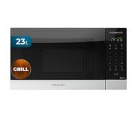 Cecotec Micro-ondes avec Gril de 23 L ProClean 6110 Comptoir. 1280W, Numérique, Revêtement Ready2Clean et Technologie 3DWave, Écran LED, Noire, avec finitions en Acier inoxydable