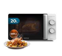 Cecotec Micro-ondes avec Grill 20L ProClean 3110 Wave. 700W, Grill 800W, 20L de Capacité, Technologie 3DWave, Mode Décongélation, 6 Niveaux de Puissance, Minuterie 30 mins, Blanc