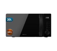 Cecotec Micro-ondes avec Grill Proclean 5105 Black. 700W, 20L, Technologie 3DWave, Grill, 5 Niveaux de Puissance, Minuterie 30 Min, Décongélation, Écran avec Horloge, Gratins Parfaits